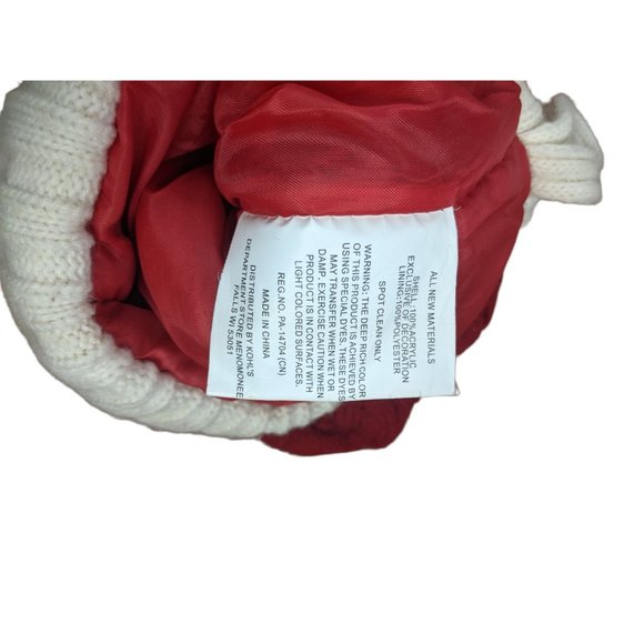 Kohl's Knit Monogrammed Red and White Christmas Stocking - Picture 4 of 4